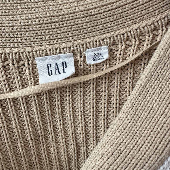 GAP Colorblock V-Neck Button Cardigan — Cream, Lavender & Peach 100% cotton - Picture 3 of 5